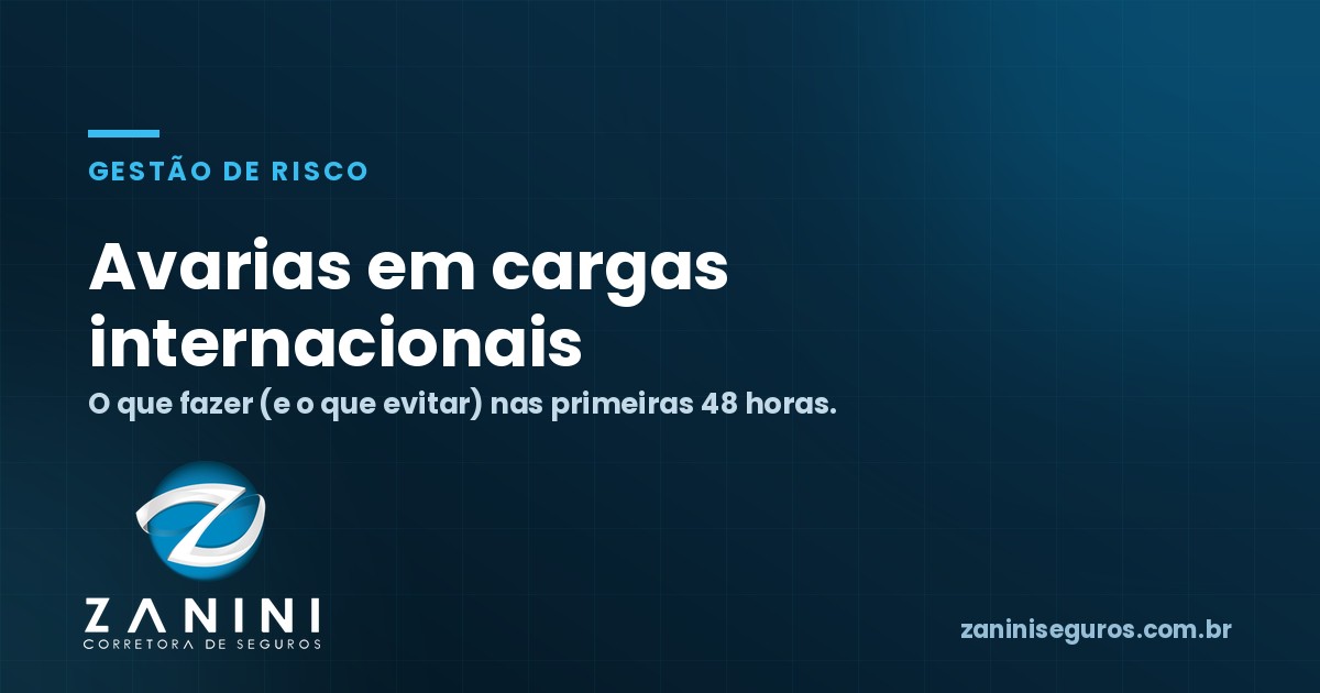 Avarias em cargas internacionais